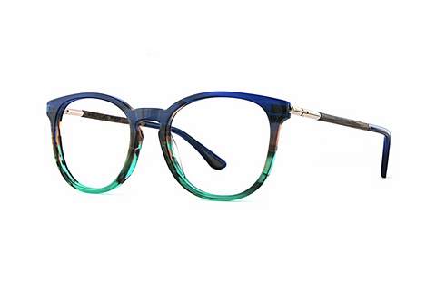 Gafas de diseño Wood Fellas Pfersee (11002 walnut/blue)