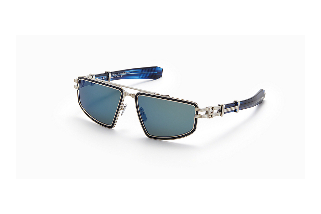 Balmain Paris   BPS-139 C G-15 - Blue Mirror - ARBrushed Silver - Blue Swirl w