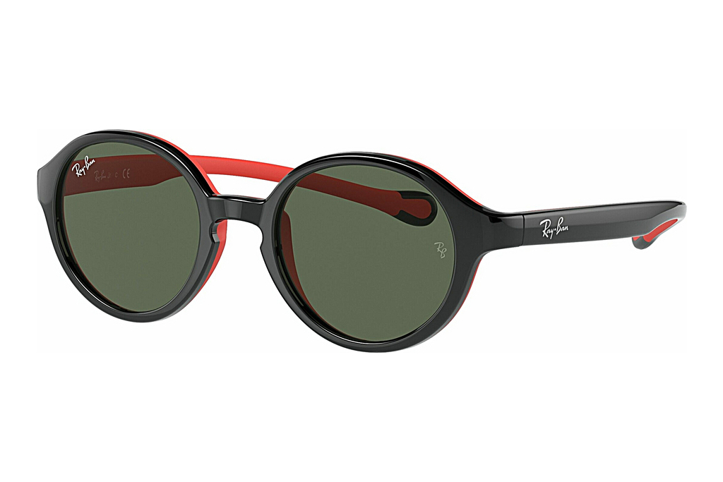 Ray-Ban Kids   RJ9075S 710071 Dark GreenBlack On Red