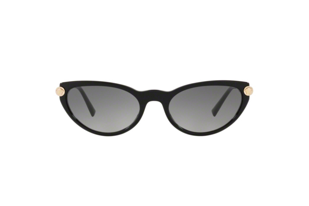 Versace Cat-Eye VE4365Q 529911 54mm V-ROCK Sunglasses Black / Grey ...