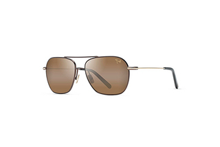 Maui Jim Mano H877-01 HCL® BronzeDark Brown w/Gold Stripe